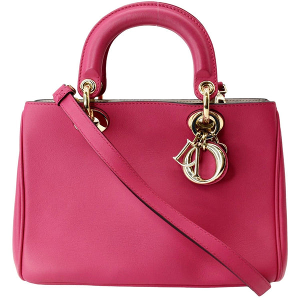 CHRISTIAN DIOR Diorissimo Leather Medium Tote Bag Pink