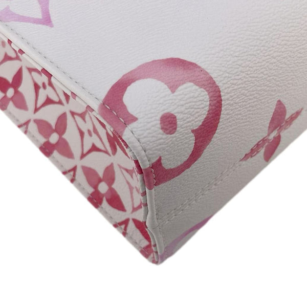 LOUIS VUITTON Onthego PM By The Pool Giant Monogram Canvas Tote Bag Pink