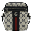 GUCCI Ophidia Small GG Canvas Messenger Bag Navy Blue 598127