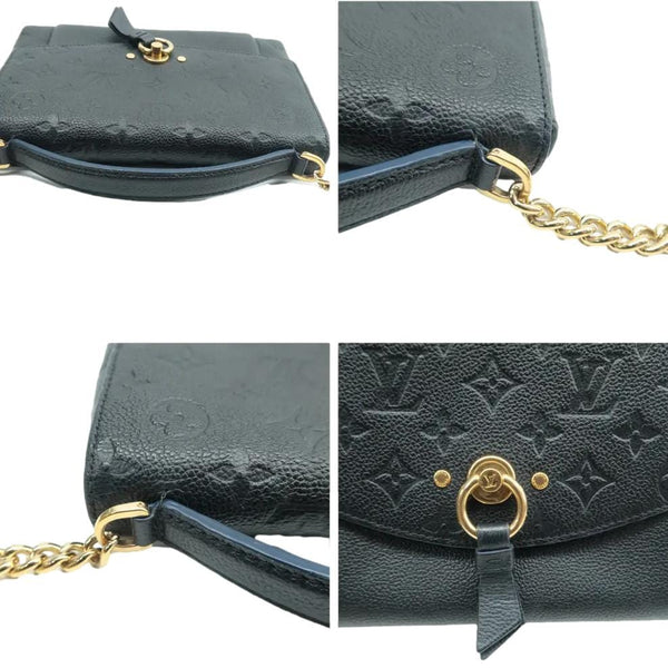 LOUIS VUITTON Blanche BB Monogram Empreinte Leather Bag with chain and lock