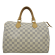 LOUIS VUITTON Speedy 30 Damier Azur Satchel Bag White