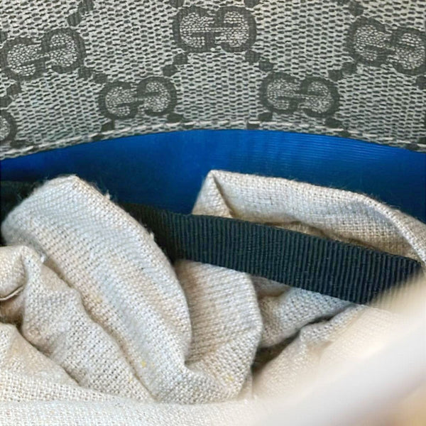 GUCCI Exquisite Mini GG Supreme Canvas Vertical Tote Shoulder Bag Beige