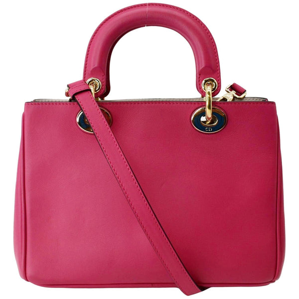 CHRISTIAN DIOR Diorissimo Leather Medium Tote Bag Pink