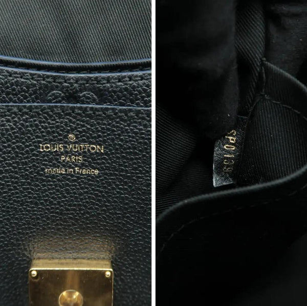 LOUIS VUITTON Blanche BB Monogram Empreinte Leather Bag with logo and code