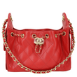 Chanel 25 Mini Quilted Caviar Leather Hobo Bag Red