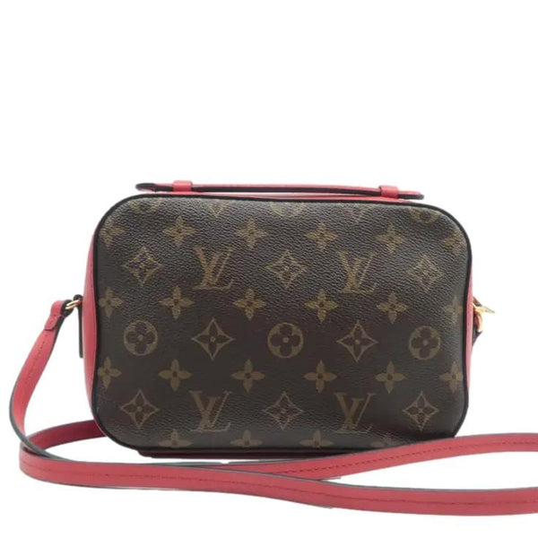 LOUIS VUITTON Saintonge Monogram Canvas Crossbody Bag Freesia