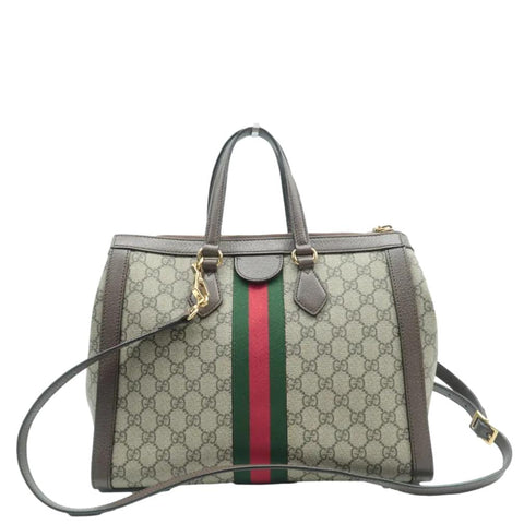 GUCCI Ophidia GG Supreme Tote Shoulder Bag Beige 524537