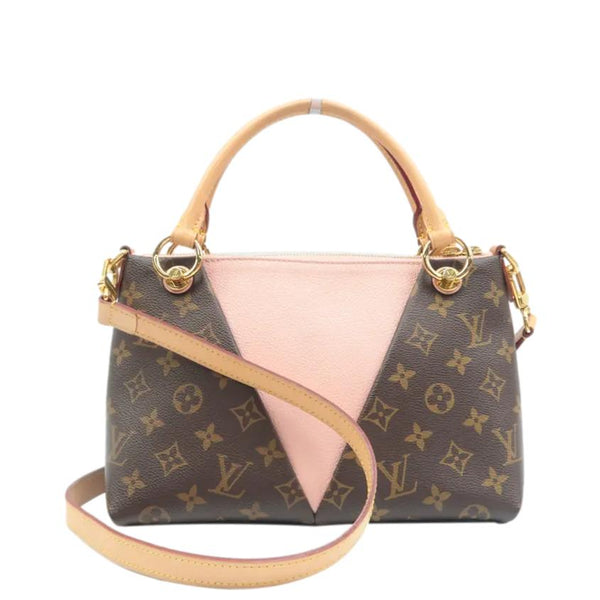 LOUIS VUITTON V BB Monogram Canvas Shoulder Bag Rose Poudre