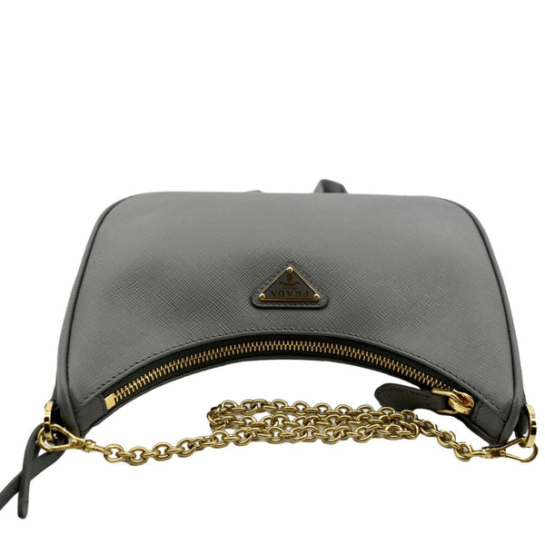 PRADA Re-Edition 2005 Saffiano Leather Shoulder Bag Gray