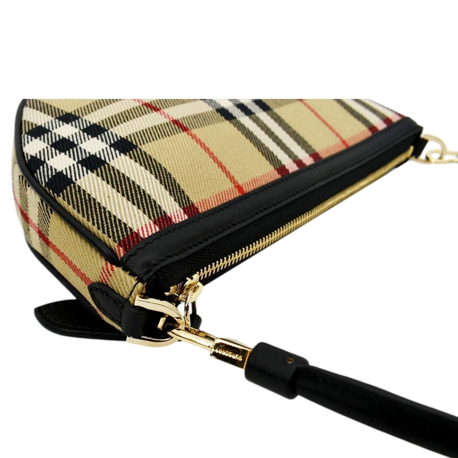 New Authentic BURBERRY Olympia Vintage Check Pouch Shoulder Bag