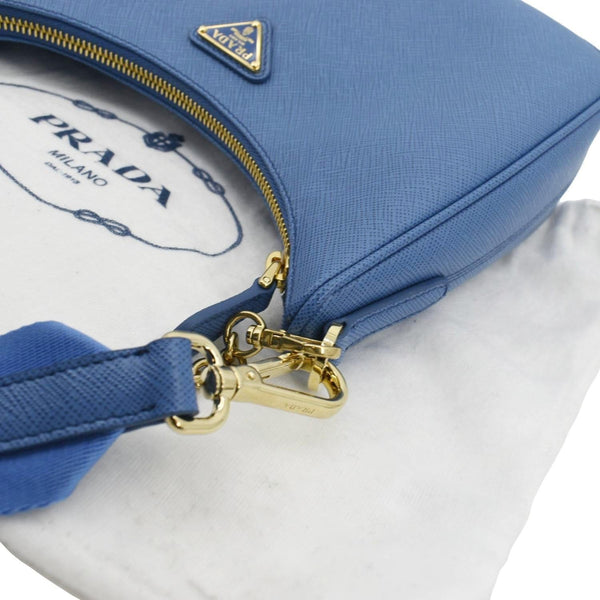 PRADA Re-Edition 2005 Saffiano Leather Shoulder Bag Blue