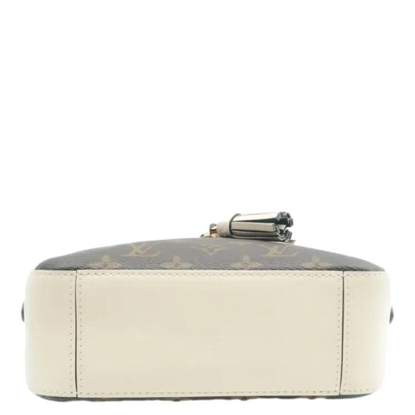 LOUIS VUITTON Saintonge Monogram Canvas Shoulder Bag Cream