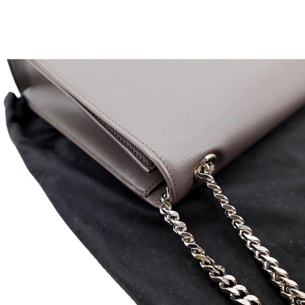 YVES SAINT LAURENT Kate Leather Shoulder Bag Gray