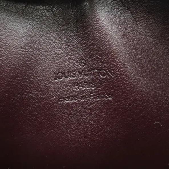 Louis Vuitton Papillon Monogram Patent Leather Shoulder Bag Burgundy