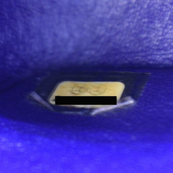 CHANEL CC Mini Rectangular Flap Chevron Leather Shoulder Bag Purple