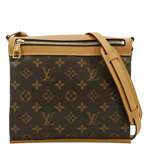 LOUIS VUITTON Saumur PM Monogram Canvas Crossbody Bag Brown