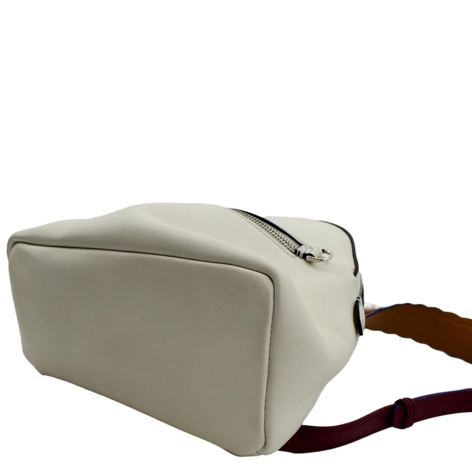 fendi backpack mini white FENDI Leather Backpack Bag White