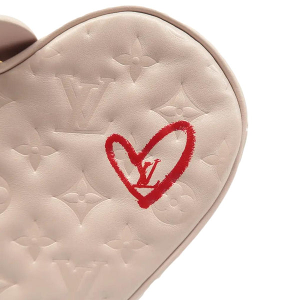 LOUIS VUITTON Fall In Love Sac Coeur Monogram Embossed Crossbody Bag Light Pink