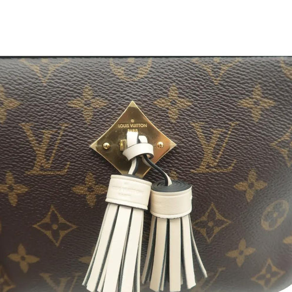 LOUIS VUITTON Saintonge Monogram Canvas Shoulder Bag Cream
