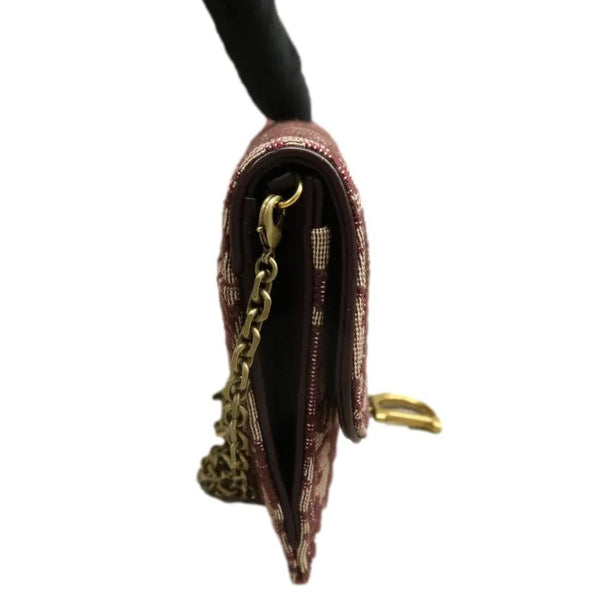 CHRISTIAN DIOR Black leather tote bag with gold zipper & studs 