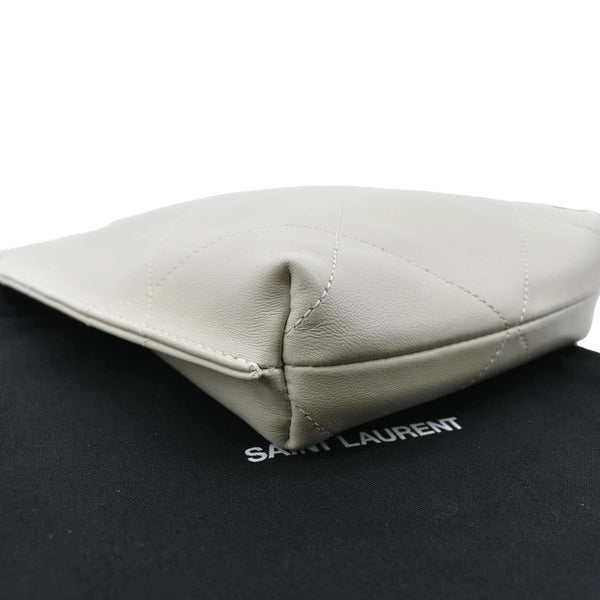 YVES SAINT LAURENT Suzanne Chain Leather Shoulder Bag White