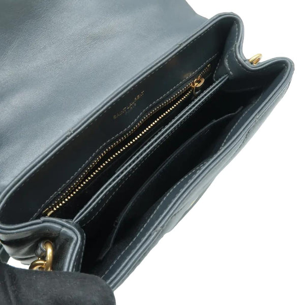 YVES SAINT LAURENT Loulou Toy Leather Crossbody Bag Grey