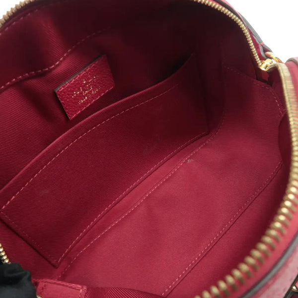 LOUIS VUITTON Saintonge Monogram Empreinte Leather Crossbody Bag Red