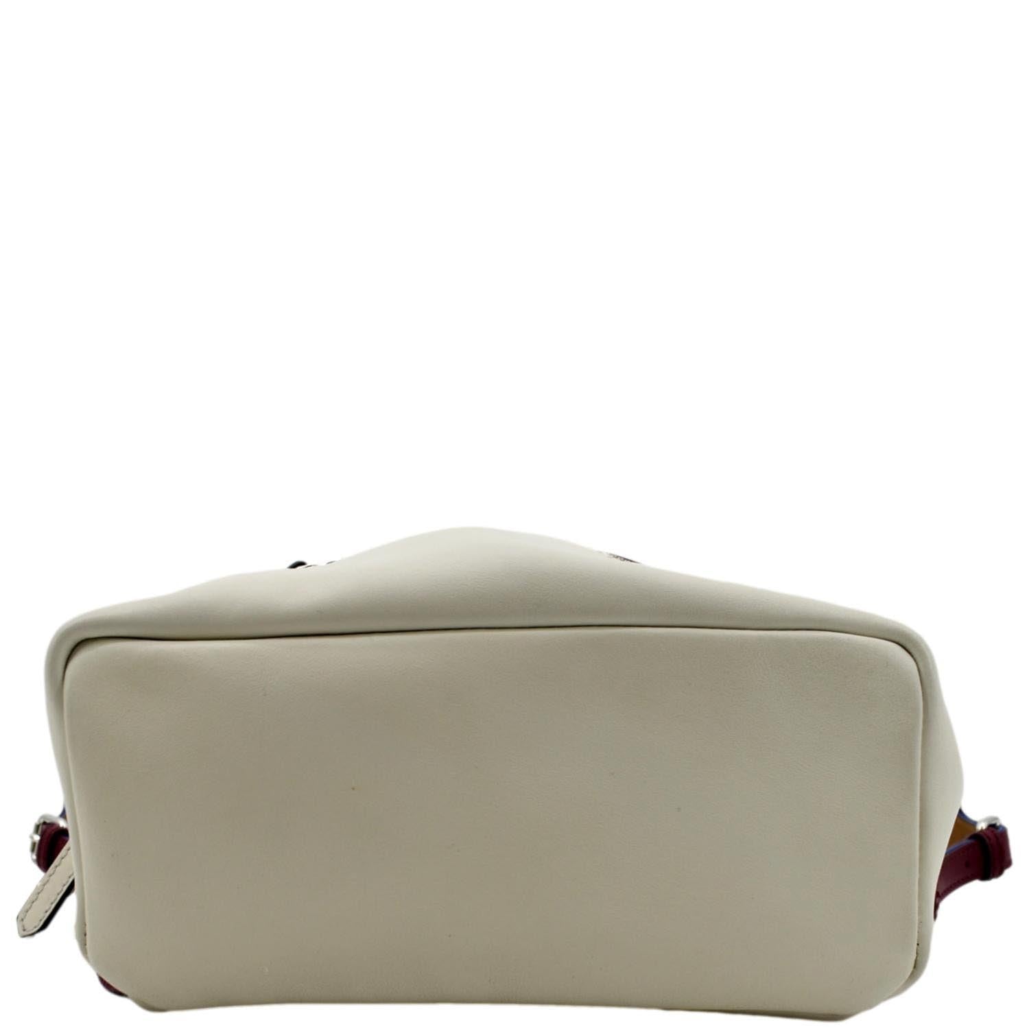fendi backpack mini white FENDI Leather Backpack Bag White