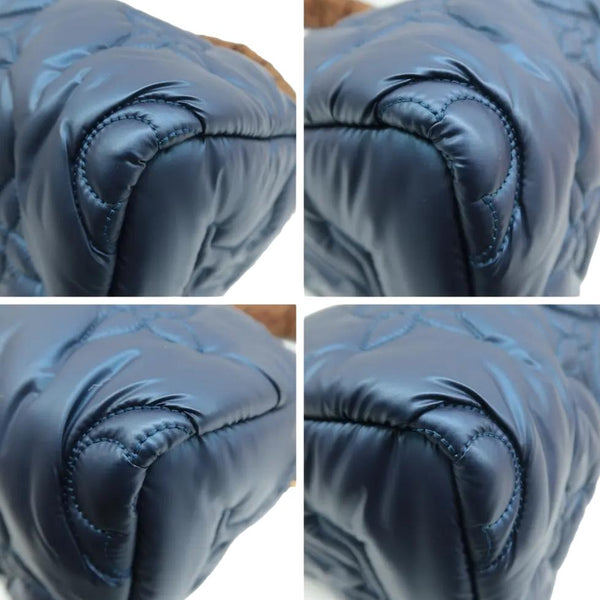 LOUIS VUITTON Speedy 25 Bandouliere Monogram Nylon Shoulder Bag Navy Blue