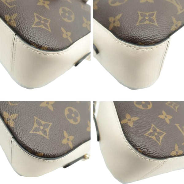 LOUIS VUITTON Saintonge Monogram Canvas Shoulder Bag Cream