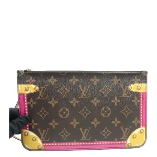 LOUIS VUITTON Neverfull MM Monogram Canvas Tote Bag Brown