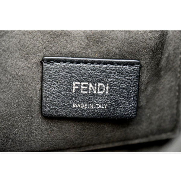 FENDI Kan I Small Studded Metallic Leather Chain Shoulder Bag Gold