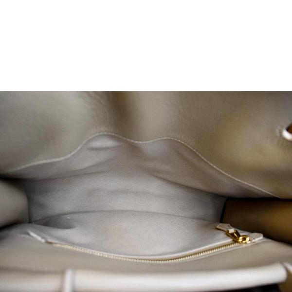BURBERRY Small Title Leather Tote Bag Beige