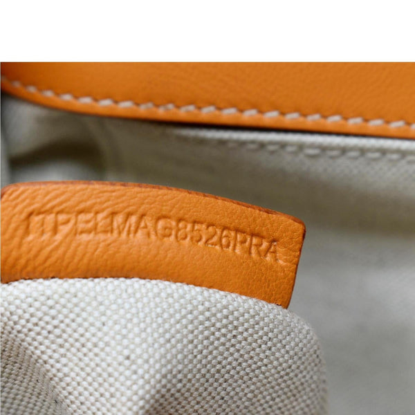 BURBERRY polo Horseferry Print Lola Canvas Leather Shoulder Bag Orange