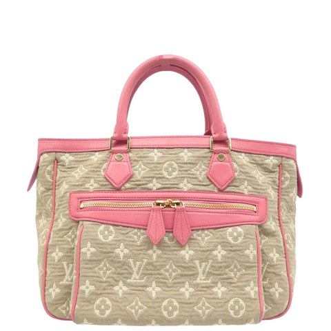 LOUIS VUITTON Sabbia Cabas MM Monogram Jacquard Tote Bag Pink