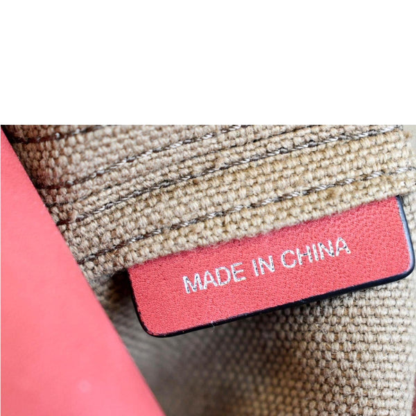 BURBERRY Susanna Check Canvas Bucket Shoulder Bag Red