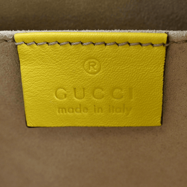 GUCCI GG Marmont Small Matelasse Leather Crossbody Bag Yellow 447632