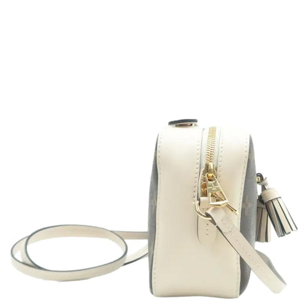 LOUIS VUITTON Saintonge Monogram Canvas Shoulder Bag Cream