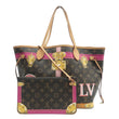 LOUIS VUITTON Neverfull MM Monogram Canvas Tote Bag Brown