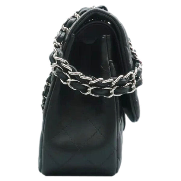 CHANEL Jumbo Classic Double Flap Shoulder Bag Black right corner look