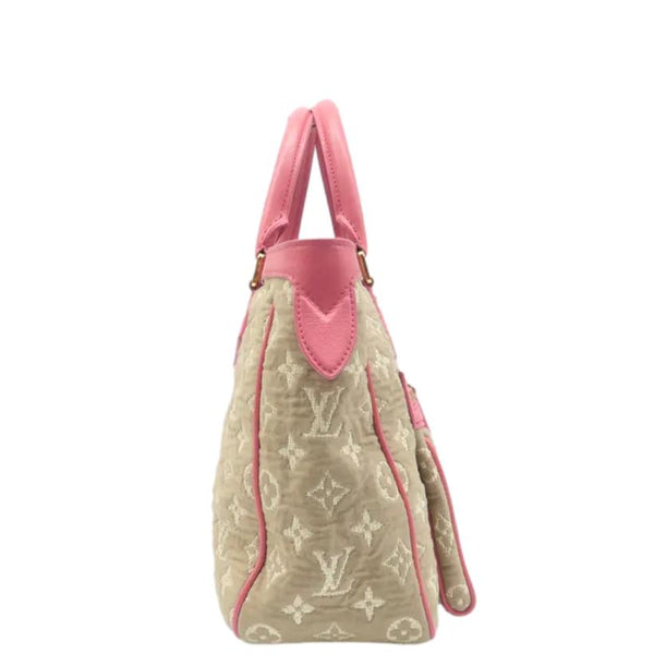 LOUIS VUITTON Sabbia Cabas MM Monogram Jacquard Tote Bag Pink