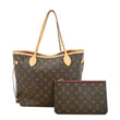 LOUIS VUITTON Neverfull MM Monogram Canvas Tote Bag Brown