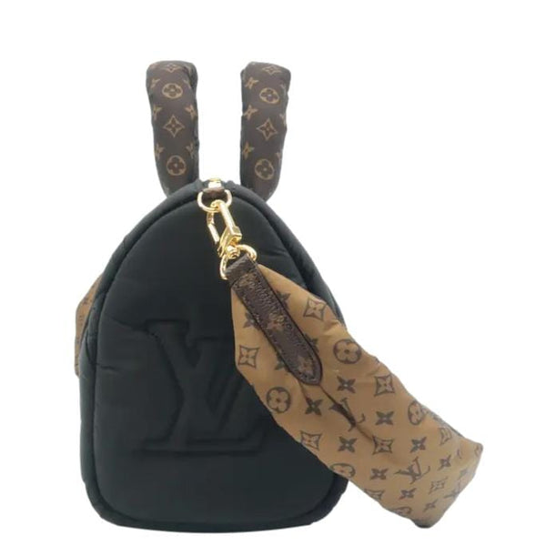 LOUIS VUITTON Speedy 25 Bandouliere Monogram Nylon Shoulder Bag Black