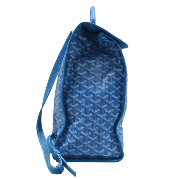 GOYARD Saint Leger Chevron Print Canvas Backpack Sky Bluevright side look