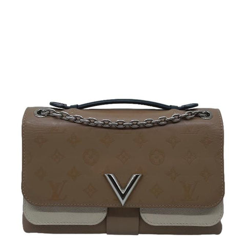 Louis Vuitton Monogram Cuir Plume Ecume Very Chain Shoulder Bag