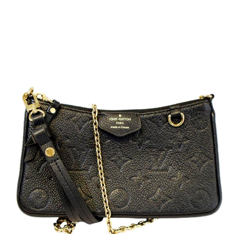 LOUIS VUITTON Easy Pouch on Strap Monogram Empreinte Shoulder Bag Black