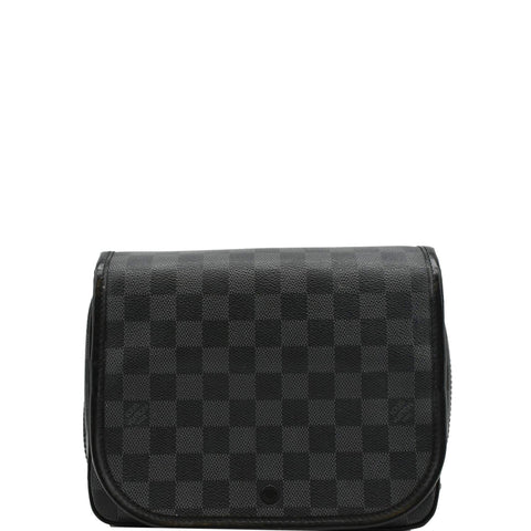 LOUIS VUITTON Damier Graphite Toiletry Cosmetic Pouch Black