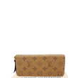 LOUIS VUITTON Clemence Reverse Monogram Canvas Zippy Wallet Brown