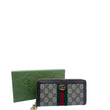 Gucci GG Supreme Web Ophidia Zip Around Wallet