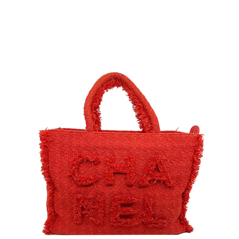 Chanel Tweed Giant Logo Shopping Bag